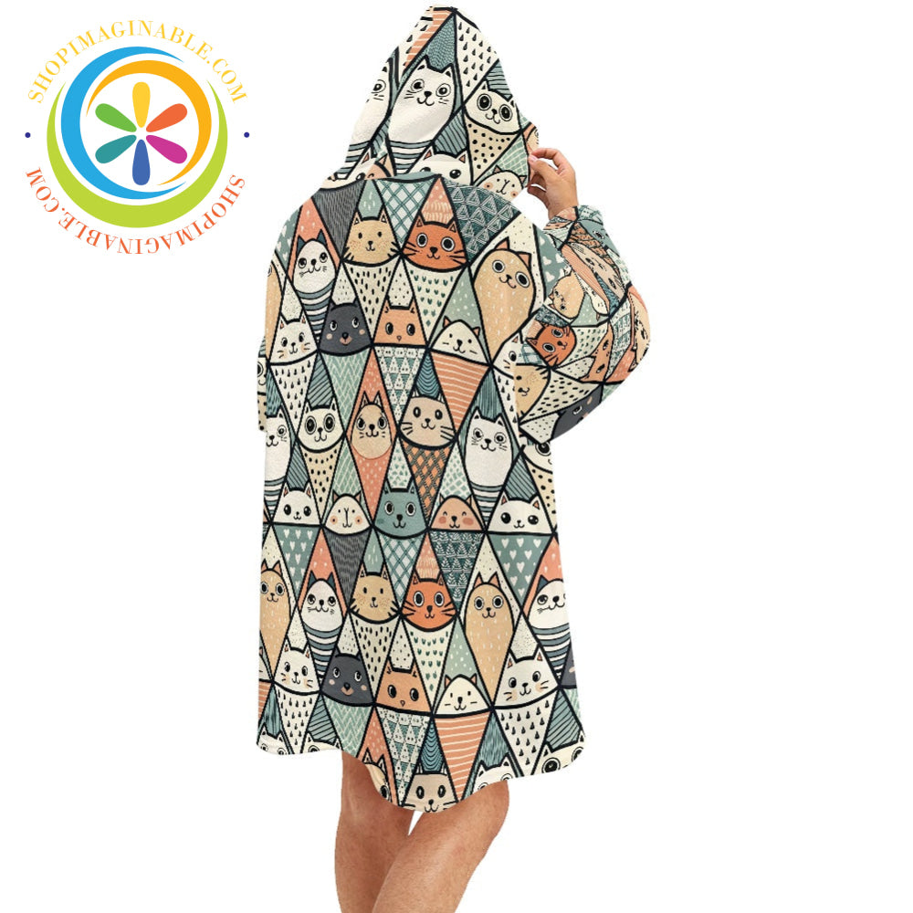 Cat Lover’s - Blanket Hoodie white / ONESIZE