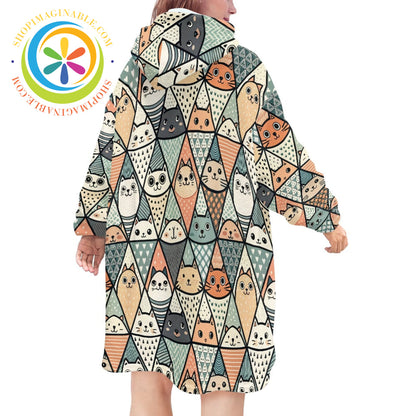 Cat Lover’s - Blanket Hoodie white / ONESIZE