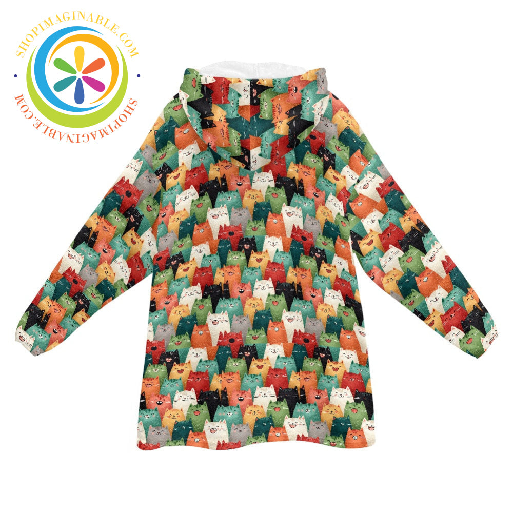 Cats Cats & Cats - Blanket Hoodie white / ONESIZE