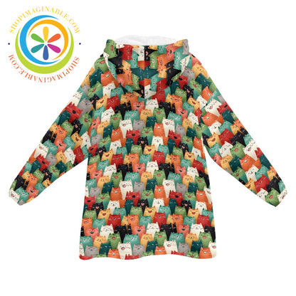 Cats Cats & Cats - Blanket Hoodie white / ONESIZE