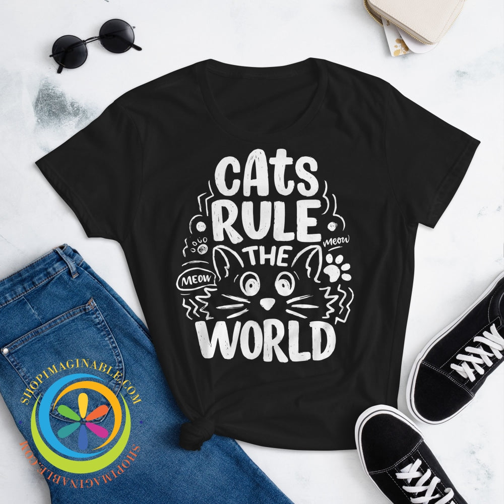 Cats Rule The World Ladies T-Shirt T-Shirt