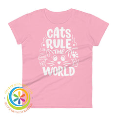 Cats Rule The World Ladies T-Shirt Charity Pink / S T-Shirt
