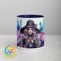 Celestial Enchanting Witch Mug With Color Inside Dark Blue / 11Oz Home Decor