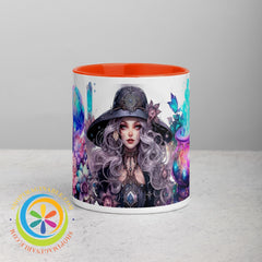 Celestial Enchanting Witch Mug With Color Inside Orange / 11Oz Home Decor