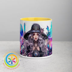 Celestial Enchanting Witch Mug With Color Inside Yellow / 11Oz Home Decor