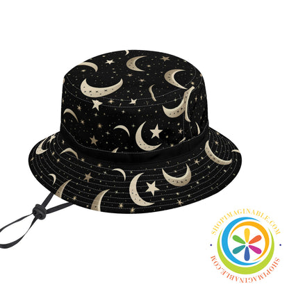 Celestial Moon & Stars Bucket Hat