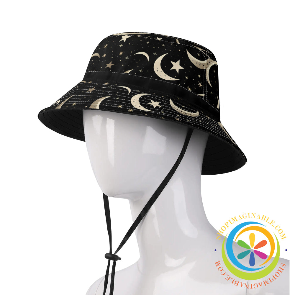 Celestial Moon & Stars Bucket Hat