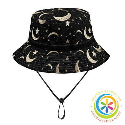 Celestial Moon & Stars Bucket Hat