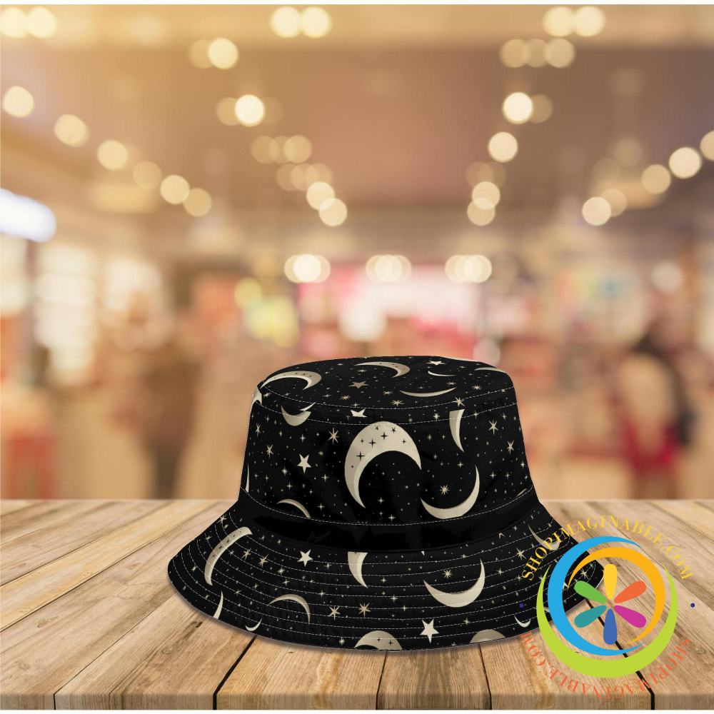 Celestial Moon & Stars Bucket Hat