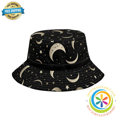 Celestial Moon & Stars Bucket Hat S