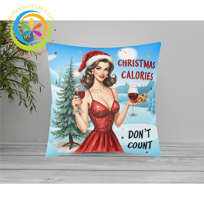 Christmas Calories Dont Count Pillow Cover