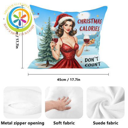 Christmas Calories Dont Count Pillow Cover