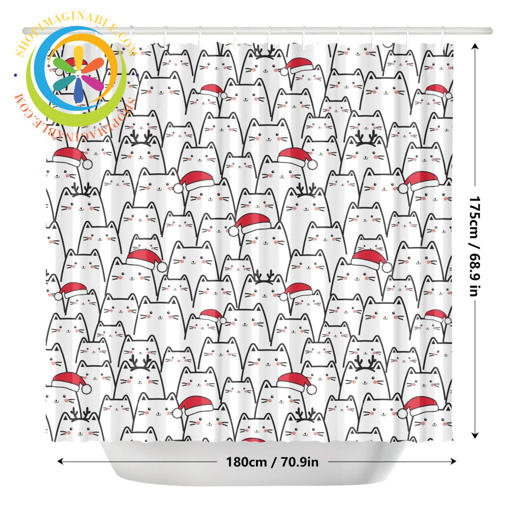 Christmas Cats Shower Curtain