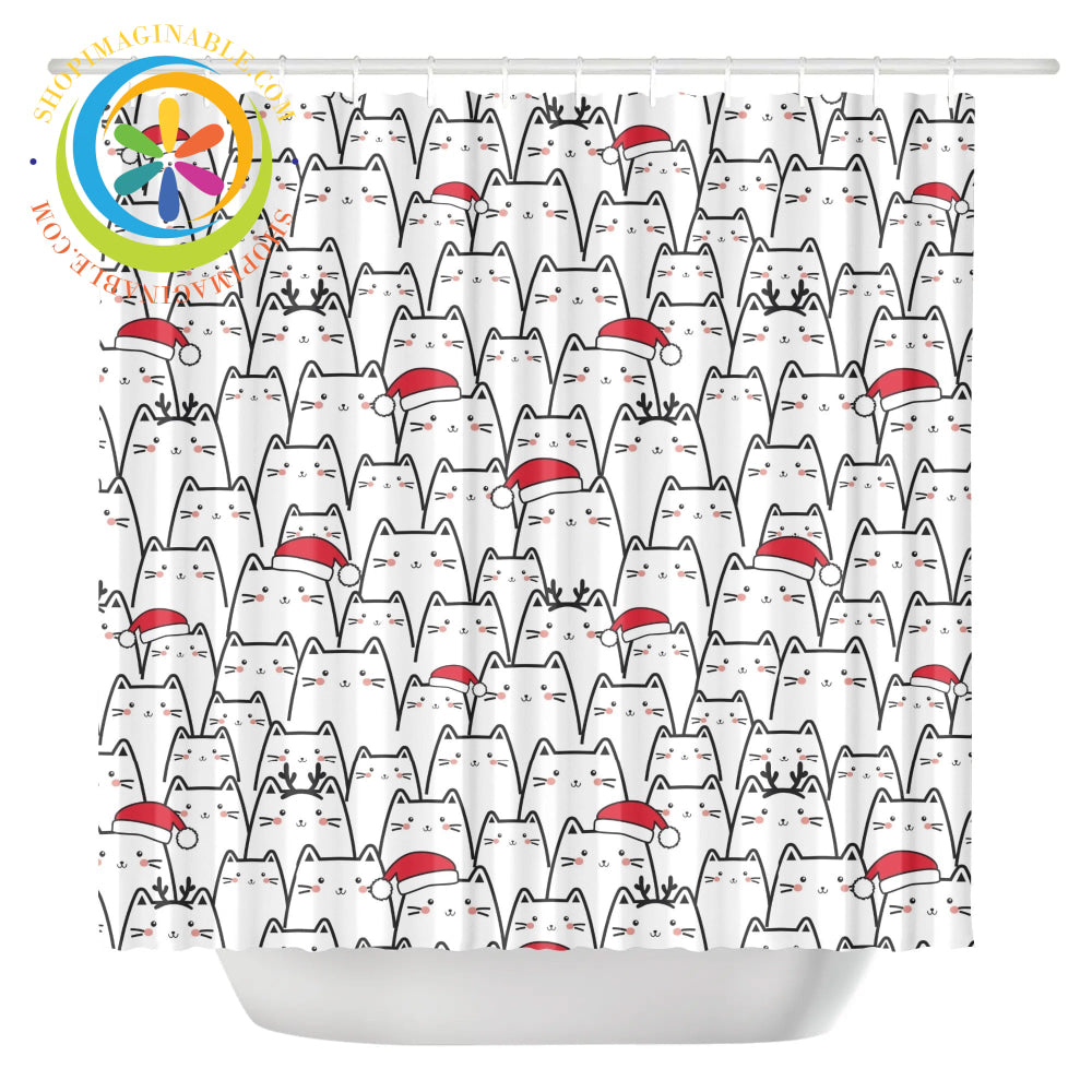 Christmas Cats Shower Curtain