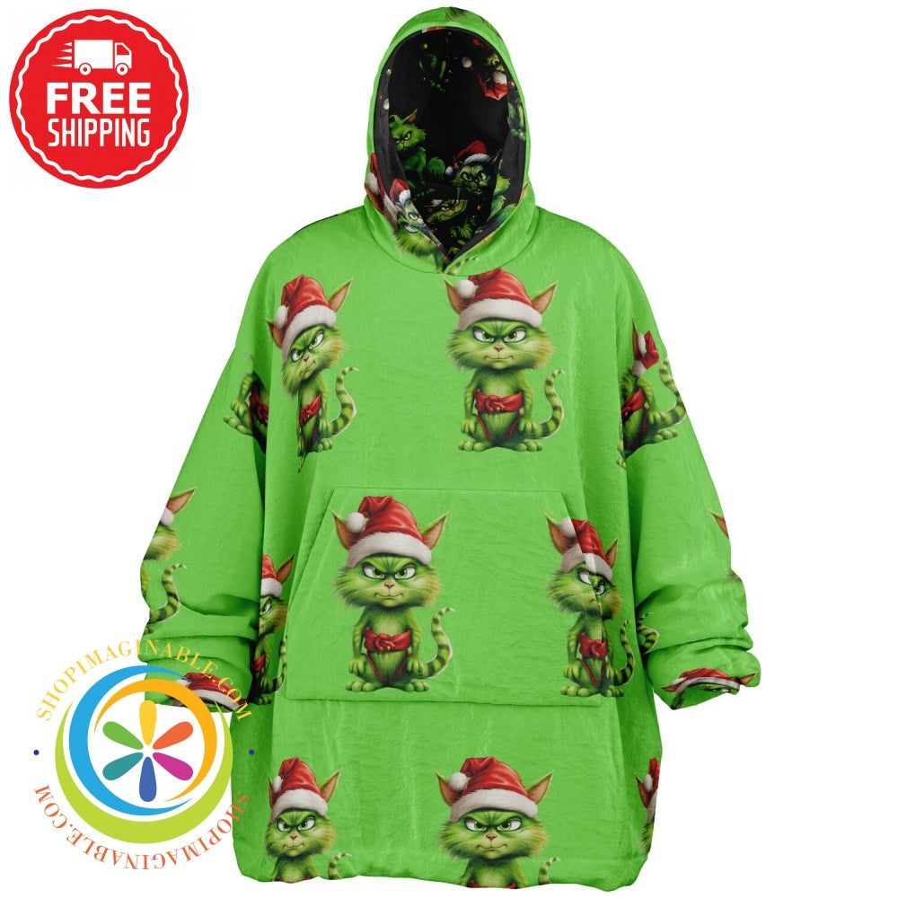 Christmas Grinch Reversible Snug Hoodie Adult - Aop