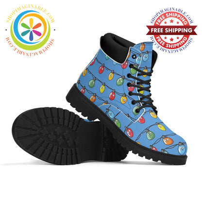 Christmas Lights Womens Boots Us5 (Eu35)