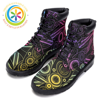 Colored Lotus - Leather Martin Boots