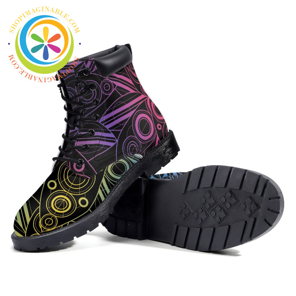 Colored Lotus - Leather Martin Boots