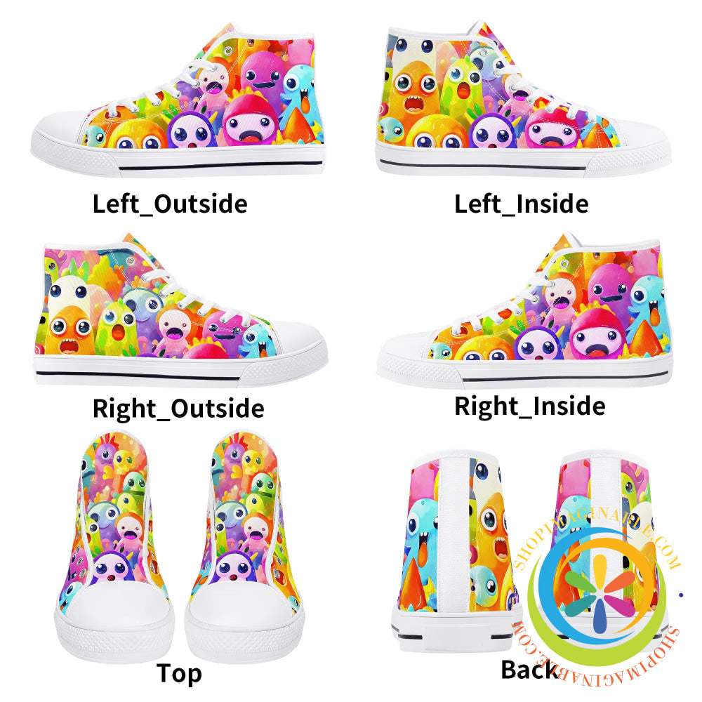 Colorful Creatures Ladies High Top Canvas Shoes Running Shoes