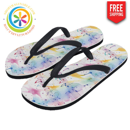 Colorful Musical Mens & Ladies Flip-Flops Small (Us 5-6 /Eu 35-37) / Flip Flops