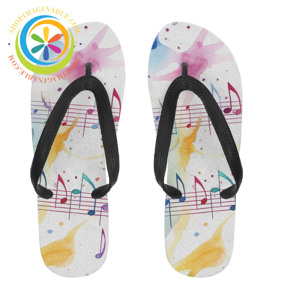 Colorful Musical Mens & Ladies Flip-Flops Small (Us 7-8/Eu 40-42) / Flip Flops