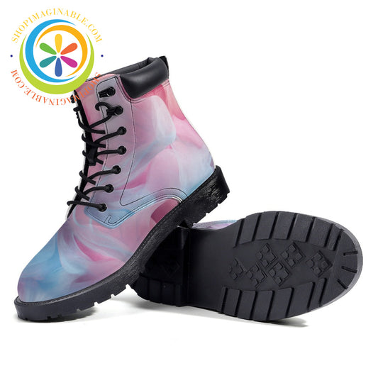 Cotton Candy - Leather Martin Boots - Unisex
