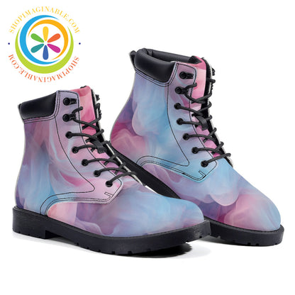 Cotton Candy - Leather Martin Boots - Unisex