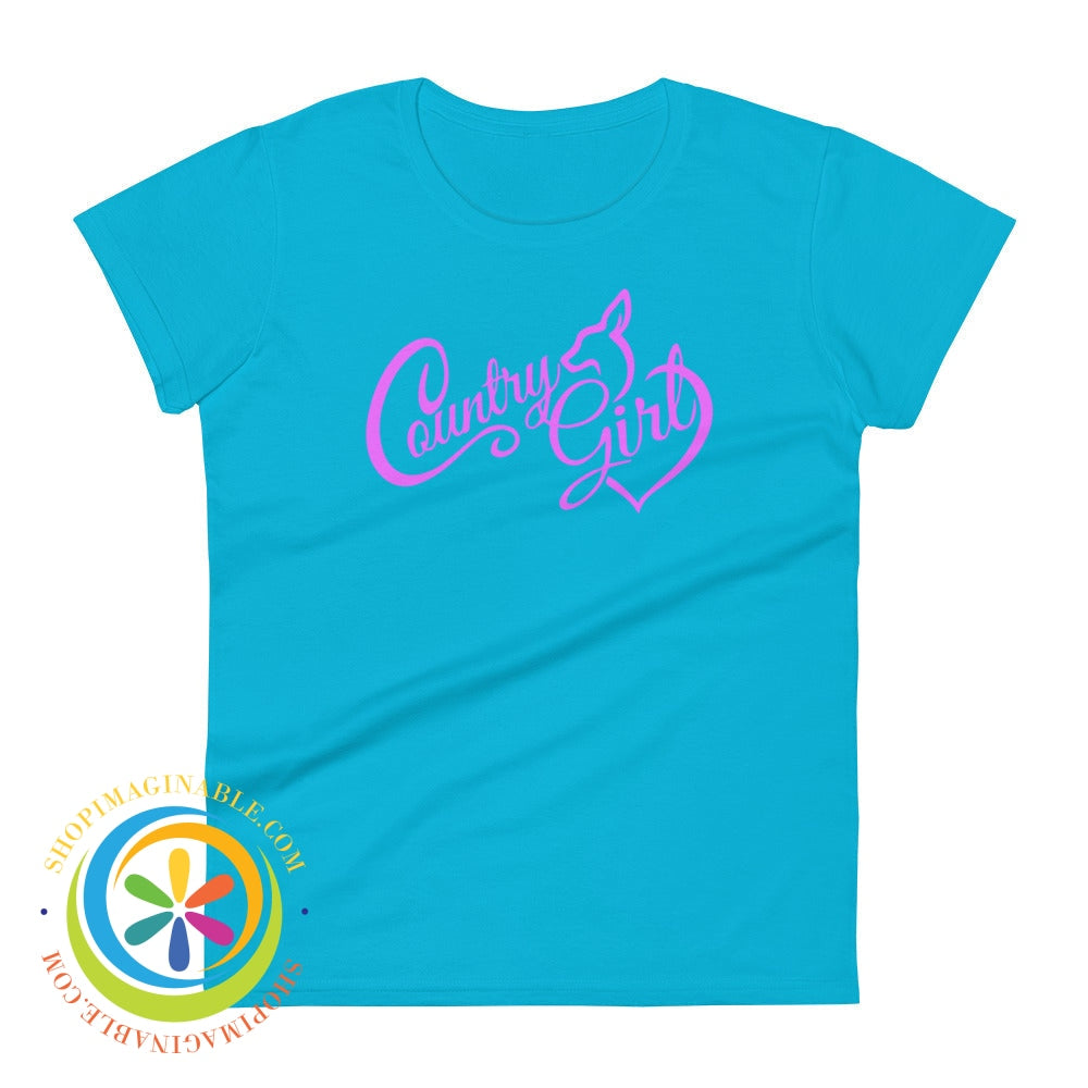 Country Girl Ladies T-Shirt Caribbean Blue / S T-Shirt