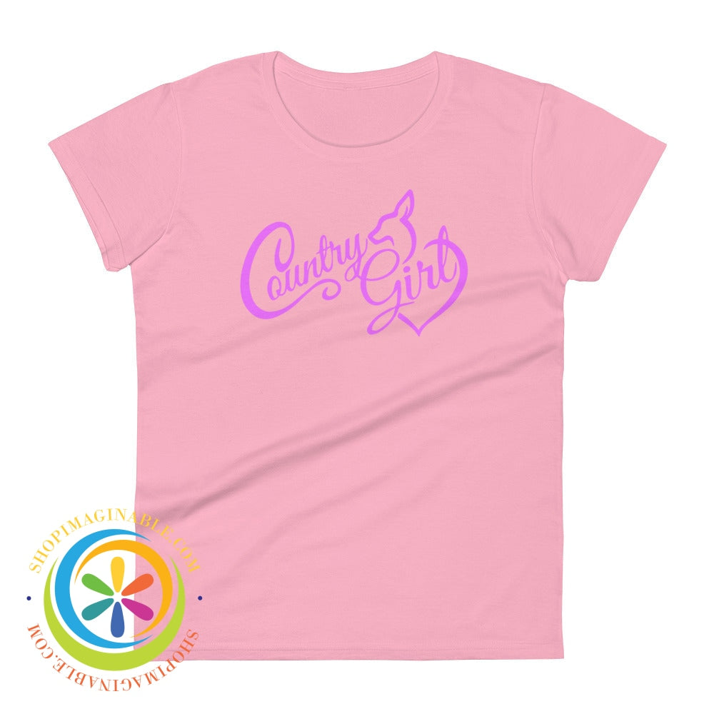 Country Girl Ladies T-Shirt Charity Pink / S T-Shirt