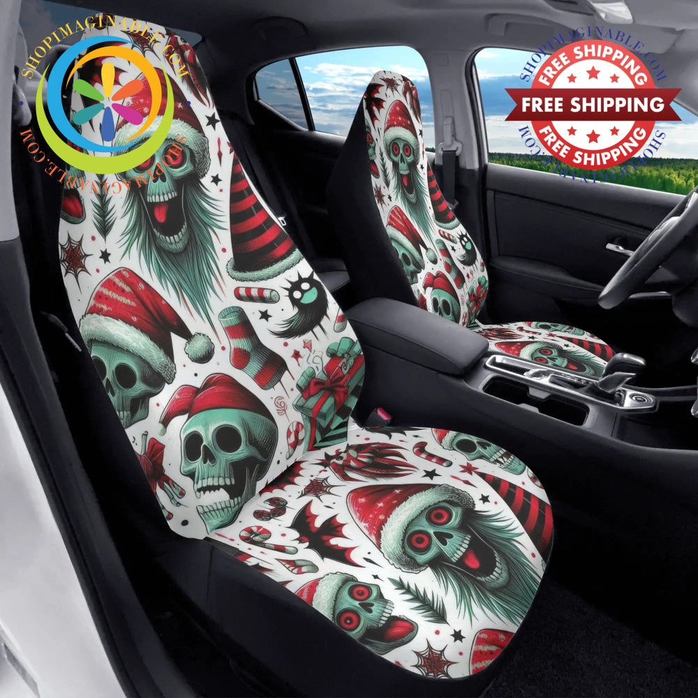 Creepy Christmas Car Seat Covers