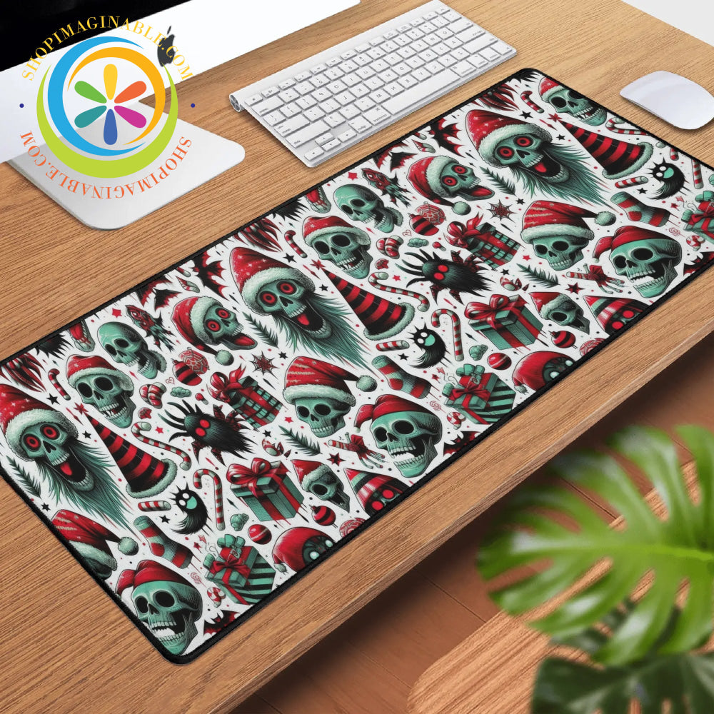 Creepy Christmas Large Gaming Mouse Pad