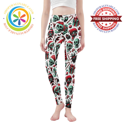 Creepy Christmas Leggings Yoga Pants Xs