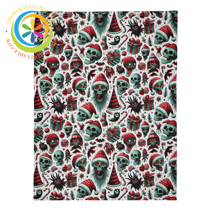 Creepy Christmas Soft Premium Fleece Blanket