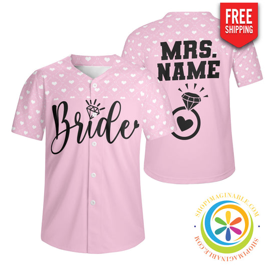 Custom Bride Unisex Baseball Jersey