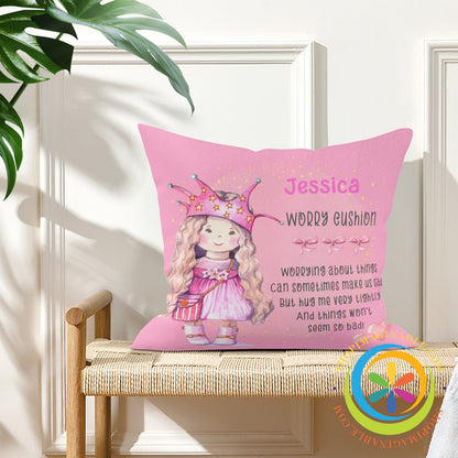 Custom Girls Worry Pillow Pillow Cover