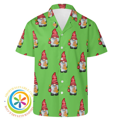Cute Christmas Gnome Party Hawaiian Casual Shirt
