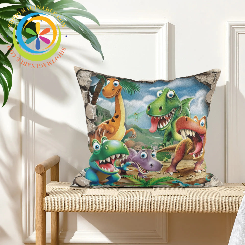 Cute Dinosaurs Pillow Case