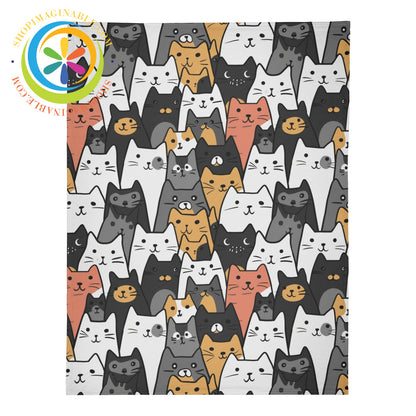 Cute Kitty Cats Soft Premium Fleece Blanket Blanket