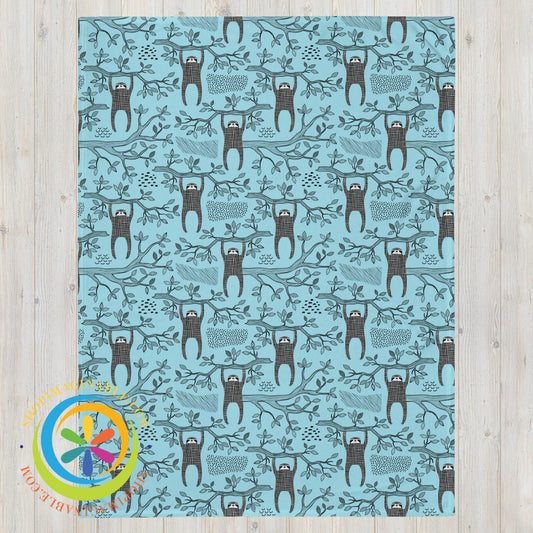 Cute Sloth All Over Throw Blanket - Custom Colors 60×80 Home Decor