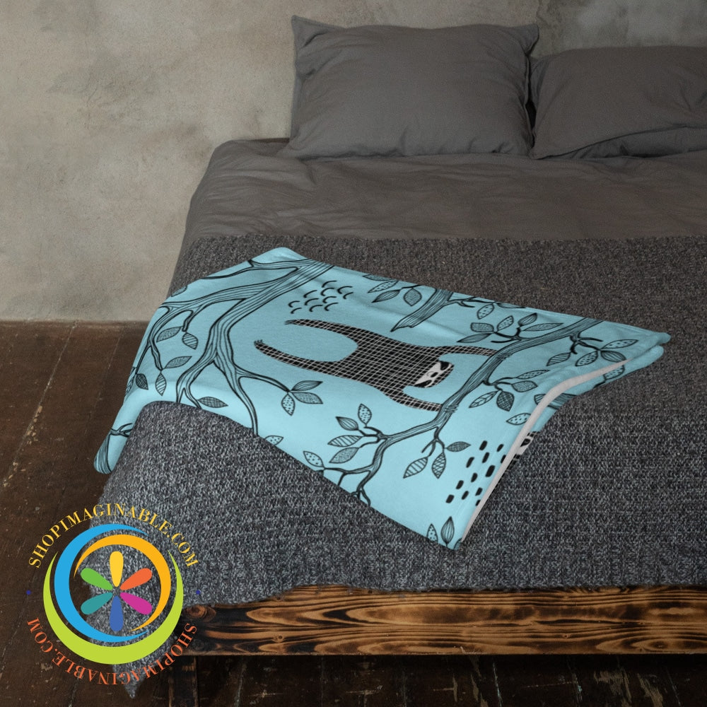 Cute Sloth All Over Throw Blanket - Custom Colors Home Decor