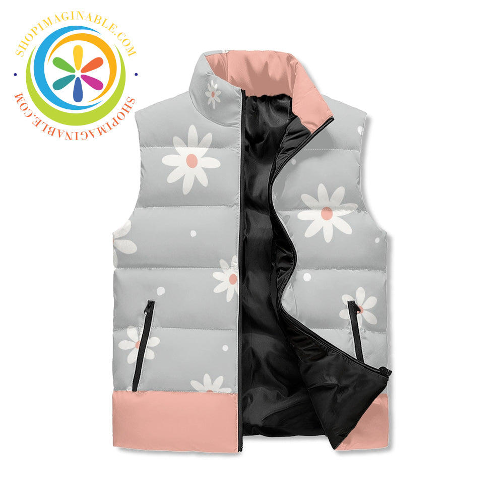 Daisy Floral Puffer Vest