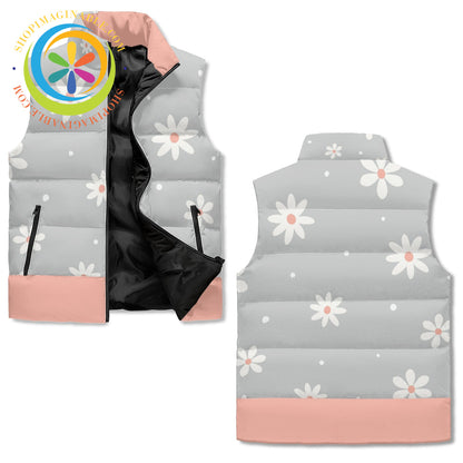 Daisy Floral Puffer Vest