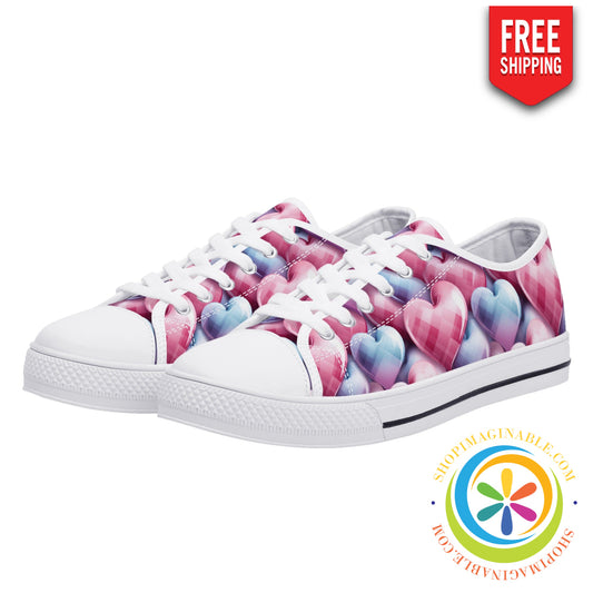 Dancing Hearts Ladies Low Top Canvas Shoes Us12 (Eu44)