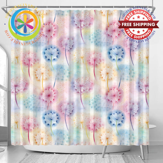 Dandilion Wishes Shower Curtain