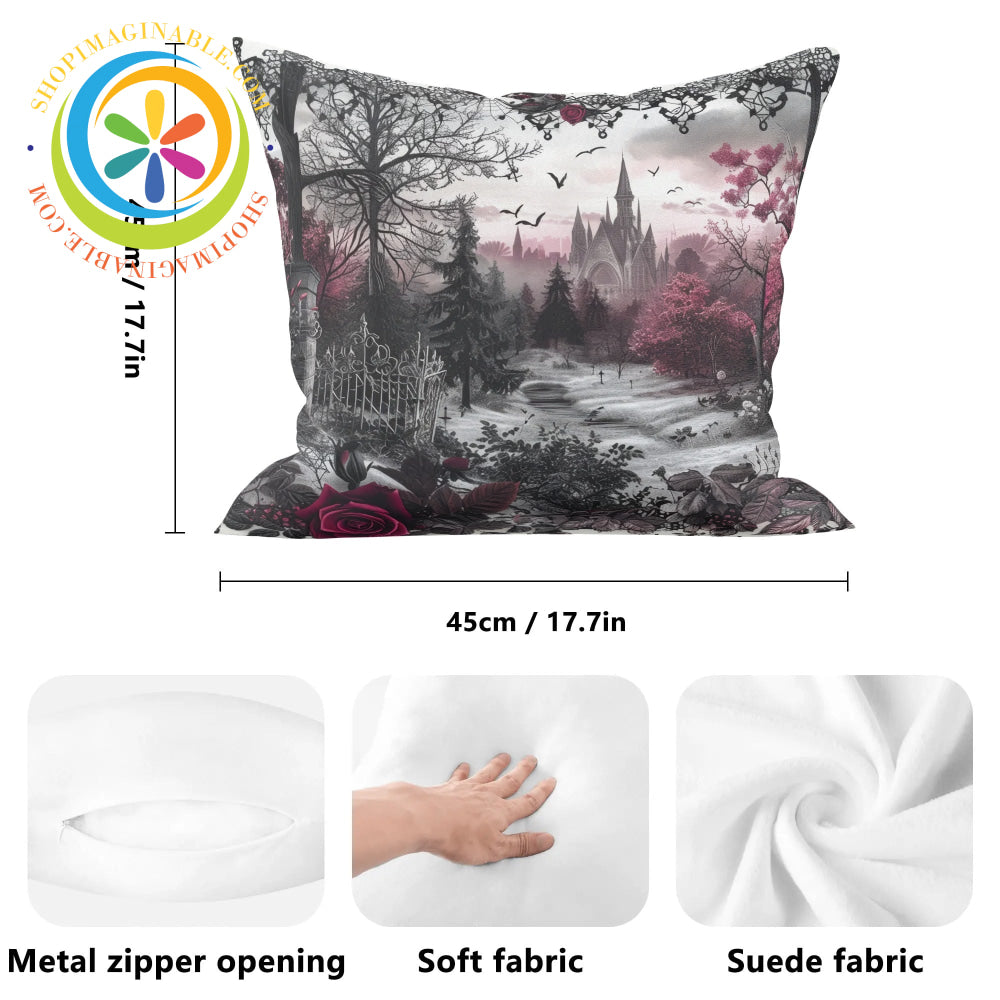 Dark Academia Gothic Pillow Cover