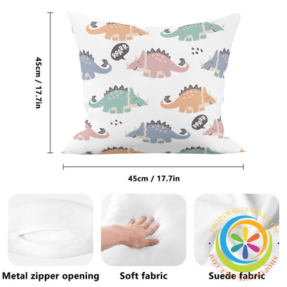 Dinosaur Roar Pillow Cover