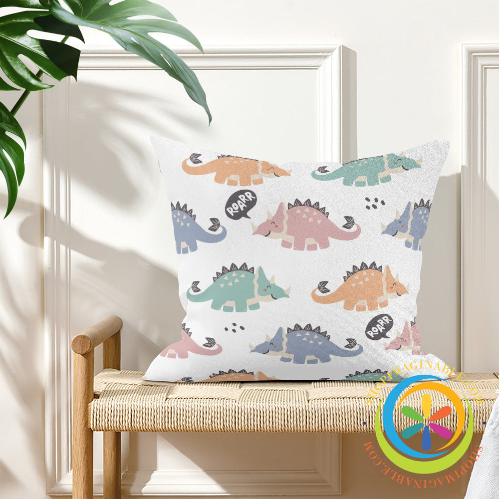 Dinosaur Roar Pillow Cover