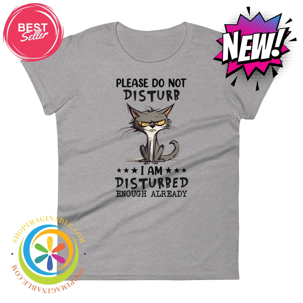Do Not Disturb I Am Disturbed Enough Already - Cat Womens T-Shirt Heather Grey / S T-Shirt