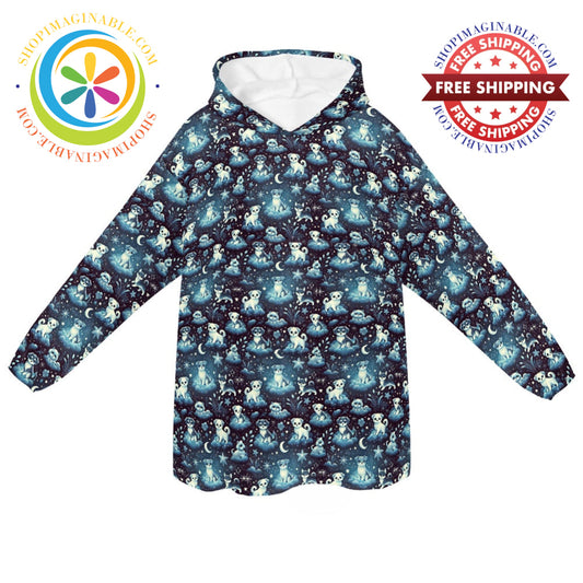 Dog Lovers Blanket Hoodie white / ONESIZE Sweater Blanket