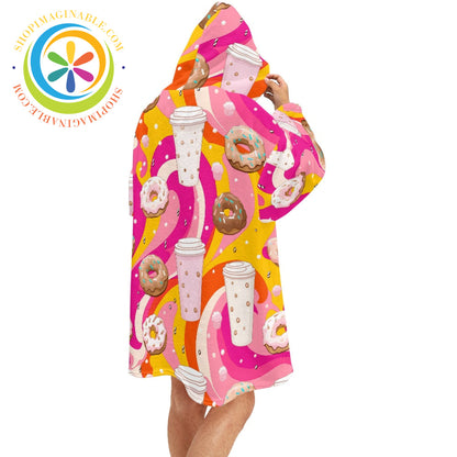 Donuts Donuts Donuts - Blanket Hoodie white / ONESIZE
